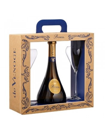 De Venoge Princes Blanc de Blanc Gift Box with Glass..